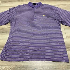 VTG Bobby Jones Collection Masters Logo Golf Polo Shirt Mens Size XL Purple‎